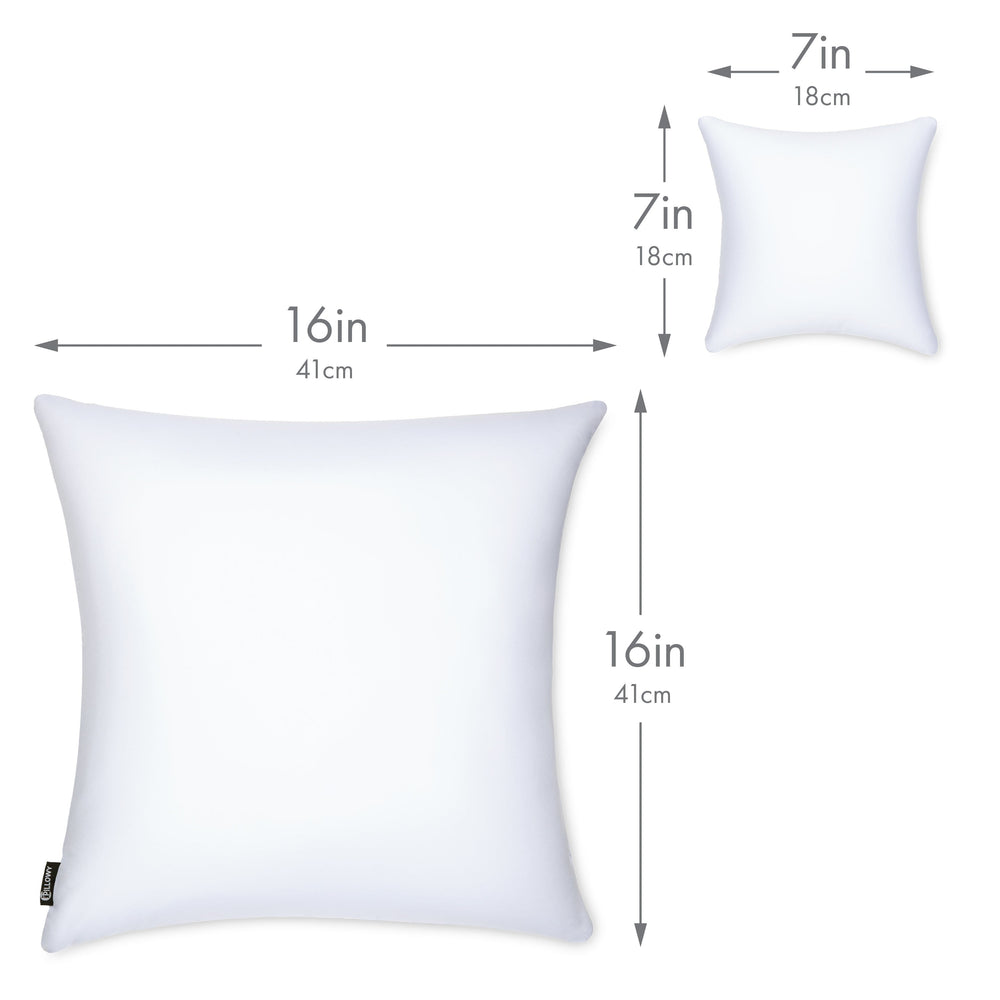 Microbead Stuffer Pillow Insert Sham Square Pillow Cushion for Extra Comfort & Support. Zip Pocket w/ Mini stuffer Zip-in Insert - Adjustable & Perfect Fit With Any Decorative Cover - 1 Pcs
