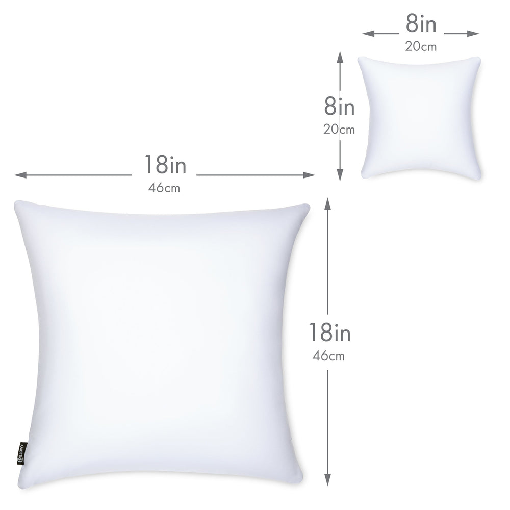 Microbead Stuffer Pillow Insert Sham Square Pillow Cushion for Extra Comfort & Support. Zip Pocket w/ Mini stuffer Zip-in Insert - Adjustable & Perfect Fit With Any Decorative Cover - 1 Pcs