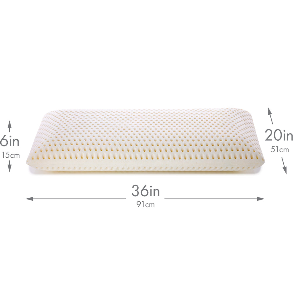 Talalay Latex Bed Pillow With 100% Cotton Breathable Cover - Talalay Latex is a Buoyant Natural Material With Soothing Properties That Relieve Pressure on Muscles so Aches and Pains Melt Away