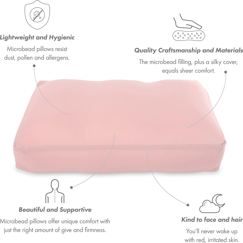 Cover Only for Premium Microbead Bed Pillow, X-Large Extra Smooth  - Ultra Comfortable Sleep with Silk Like Anti Aging Cover 85% spandex/ 15% nylon Breathable, Cooling Burgundy Merlot