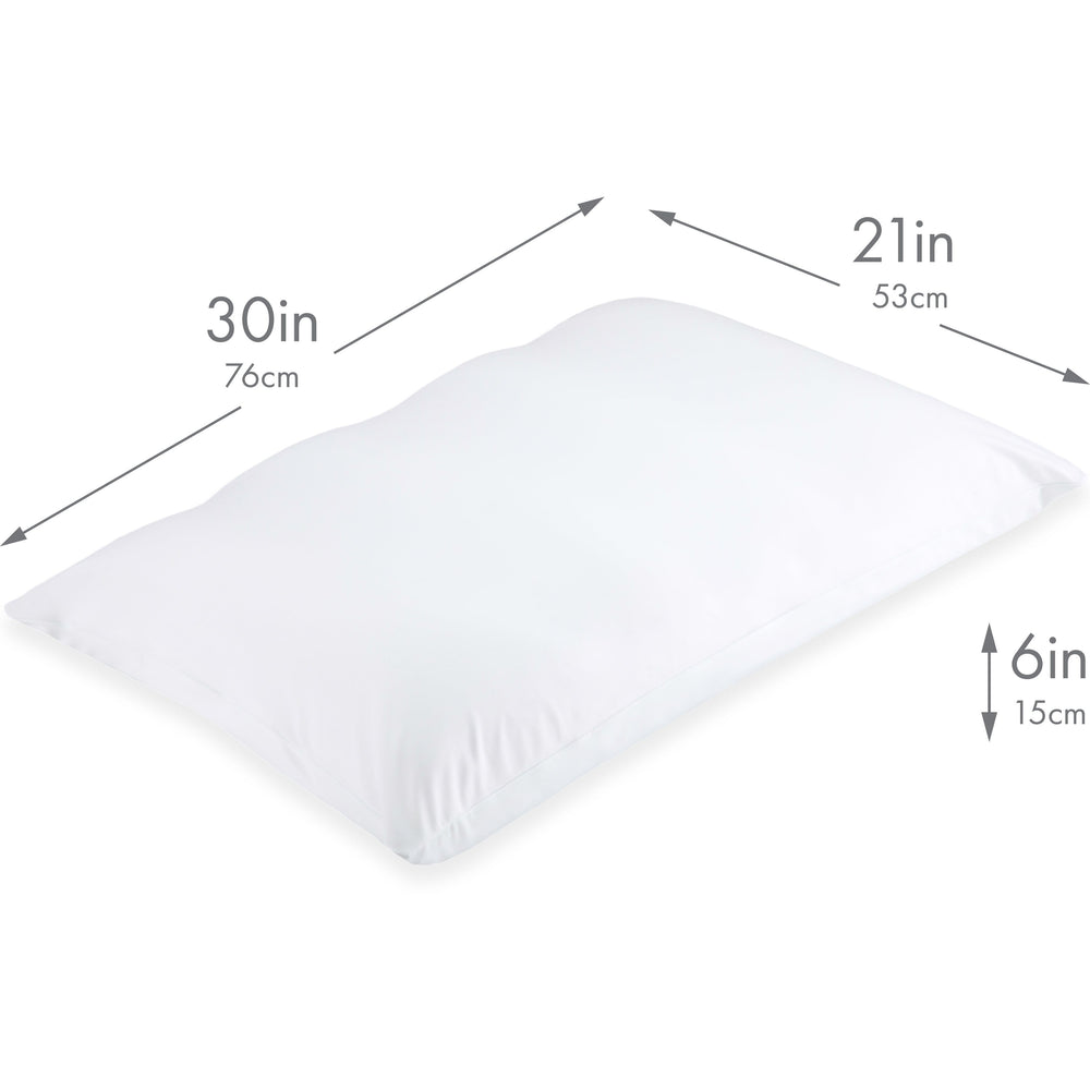 Premium Microbead Bed Pillow, X-Large Extra Fluffy But Supportive - Ultra Comfortable Sleep with Silk Like Anti Aging Cover 85% spandex/ 15% nylon Breathable, Cooling Barely Beige