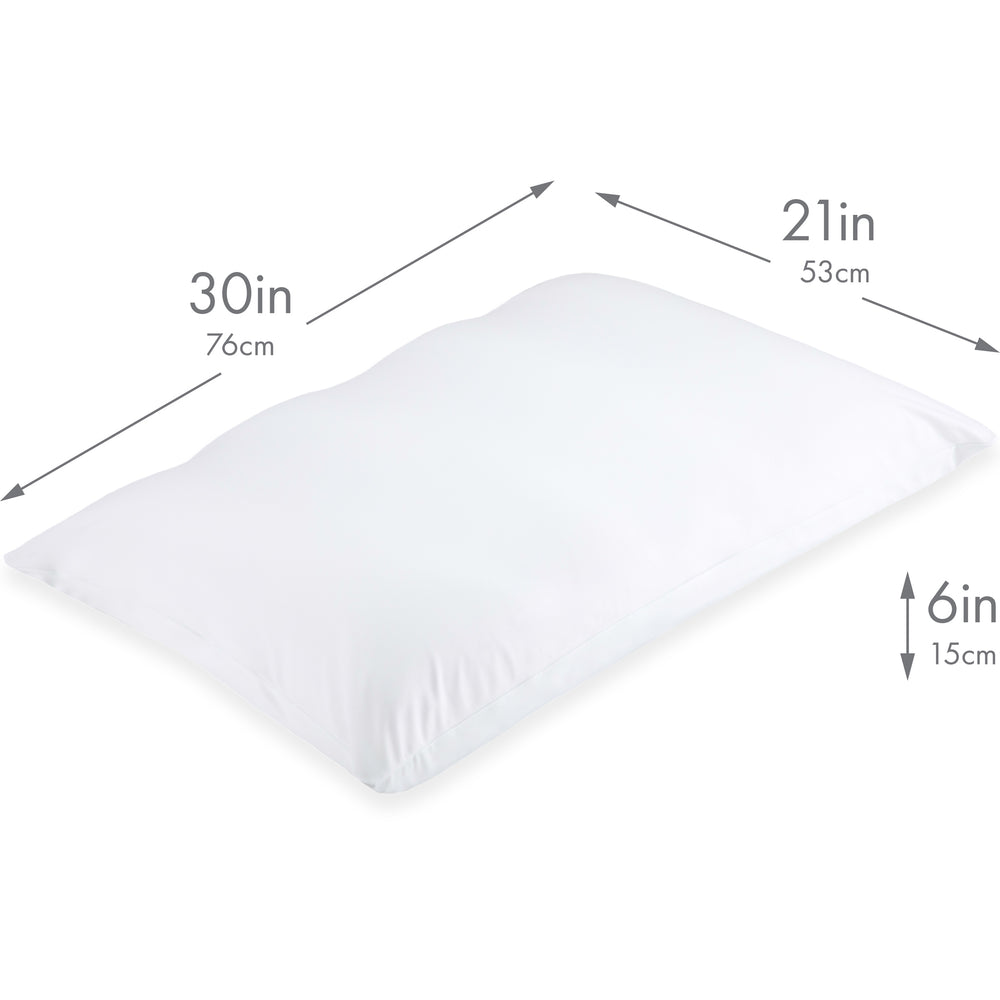 Cover Only for Premium Microbead Bed Pillow, Large Extra Smooth  - Ultra Comfortable Sleep with Silk Like Anti Aging Cover 85% spandex/ 15% nylon Breathable, Cooling White