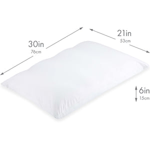 Premium Microbead Bed Pillow, X-Large Extra Fluffy But Supportive - Ultra Comfortable Sleep with Silk Like Anti Aging Cover 85% spandex/ 15% nylon Breathable, Cooling Barely Beige