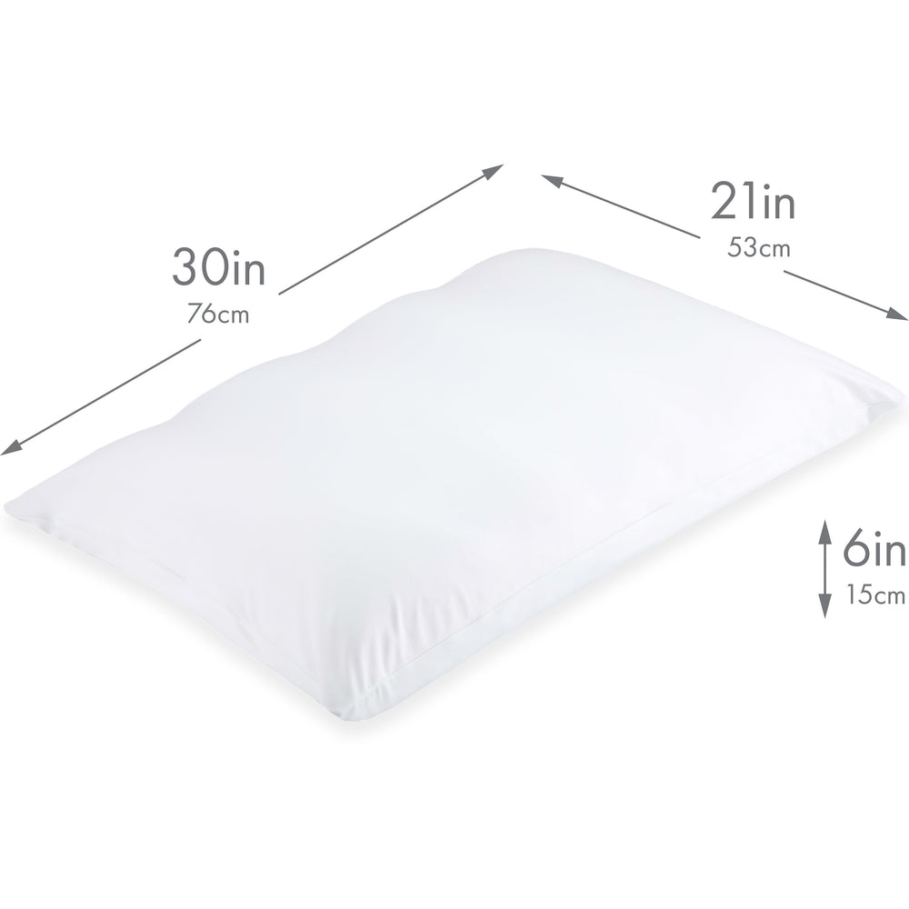 Cover Only for Premium Microbead Bed Pillow, X-Large Extra Smooth  - Ultra Comfortable Sleep with Silk Like Anti Aging Cover 85% spandex/ 15% nylon Breathable, Cooling Pure White