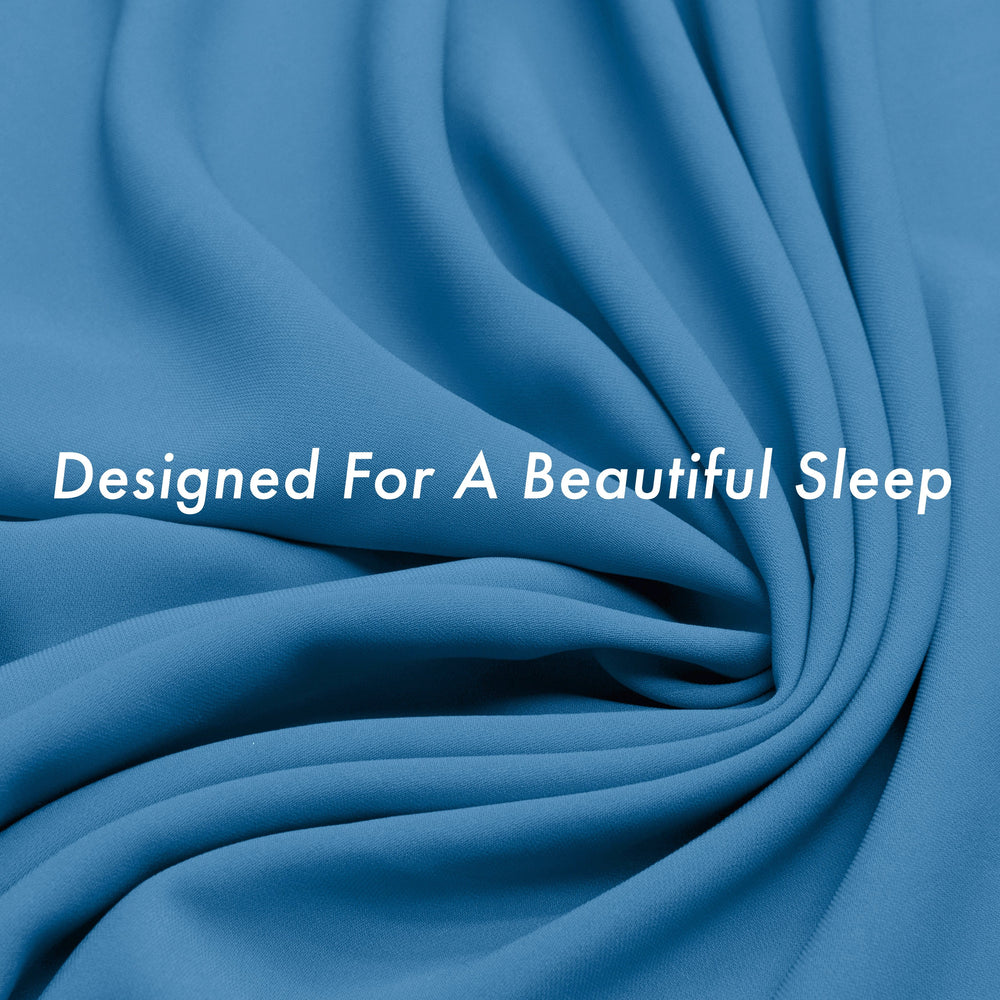 Ultra Silk Like Beauty Pillow Cover - Blend of 85% Nylon and 15% Spandex Means This Cover Is Designed to Keep Hair Tangle Free and Helps Skin - Bonus Matching Hair Scrunchie, Peacock Blue, King