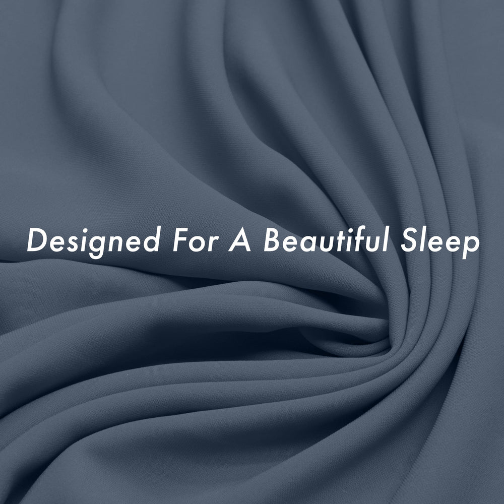 Ultra Silk Like Beauty Pillow Cover - Blend of 85% Nylon and 15% Spandex Means This Cover Is Designed to Keep Hair Tangle Free and Helps Skin - Bonus Matching Hair Scrunchie, Dark Slate, Queen