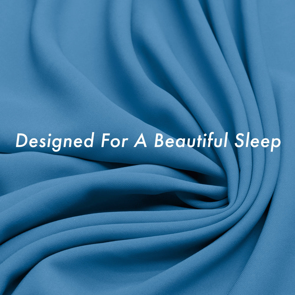 Ultra Silk Like Beauty Pillow Cover - Blend of 85% Nylon and 15% Spandex Means This Cover Is Designed to Keep Hair Tangle Free and Helps Skin - Bonus Matching Hair Scrunchie, Peacock Blue, Queen