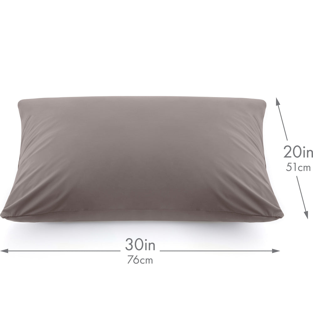 Ultra Silk Like Beauty Pillow Cover - Blend of 85% Nylon and 15% Spandex Means This Cover Is Designed to Keep Hair Tangle Free and Helps Skin - Bonus Matching Hair Scrunchie, Stone Grey, Queen