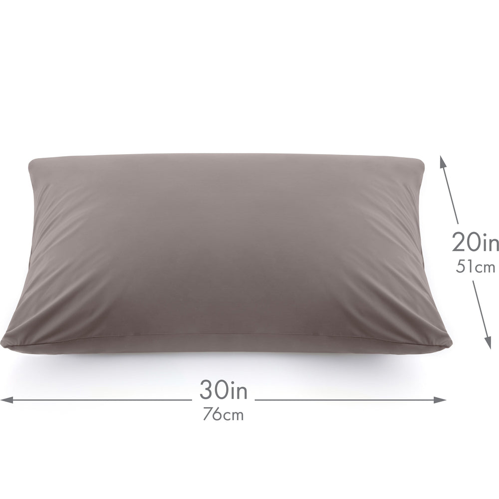Ultra Silk Like Beauty Pillow Cover - Blend of 85% Nylon and 15% Spandex Means This Cover Is Designed to Keep Hair Tangle Free and Helps Skin - Bonus Matching Hair Scrunchie, Stone Grey, Queen