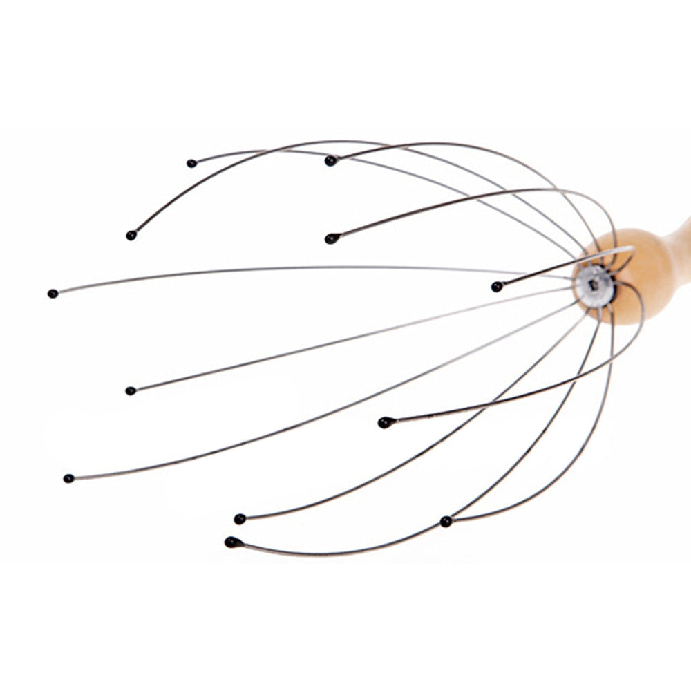 Head Massager Spider - Wood Handle Head Tingler , Best Head Massager