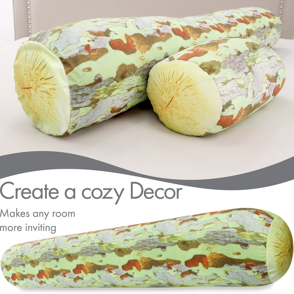 Log COVER ONLY for Body Pillow - Microbead Body Pillow Cover - Breathable Cooling Hypoallergenic Outer Fabric - Straight Body Side Sleepers Pillowcase