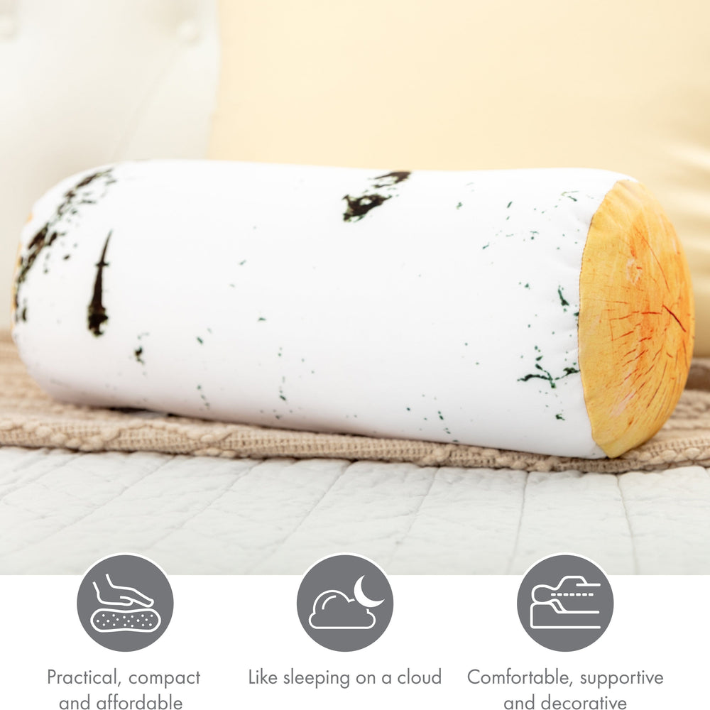 Log COVER ONLY for Body Pillow - Microbead Body Pillow Cover - Breathable Cooling Hypoallergenic Outer Fabric - Straight Body Side Sleepers Pillowcase