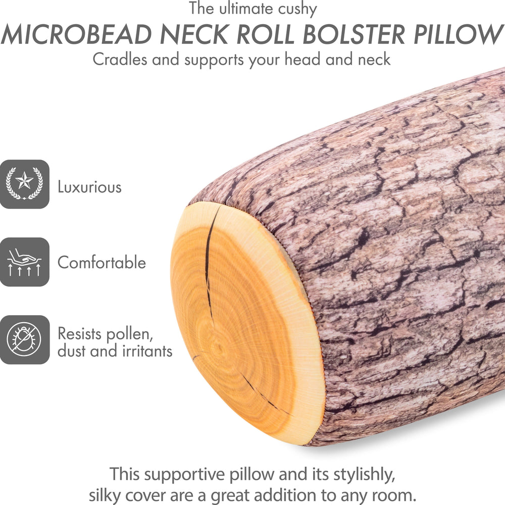 Log COVER ONLY for Body Pillow - Microbead Body Pillow Cover - Breathable Cooling Hypoallergenic Outer Fabric - Straight Body Side Sleepers Pillowcase