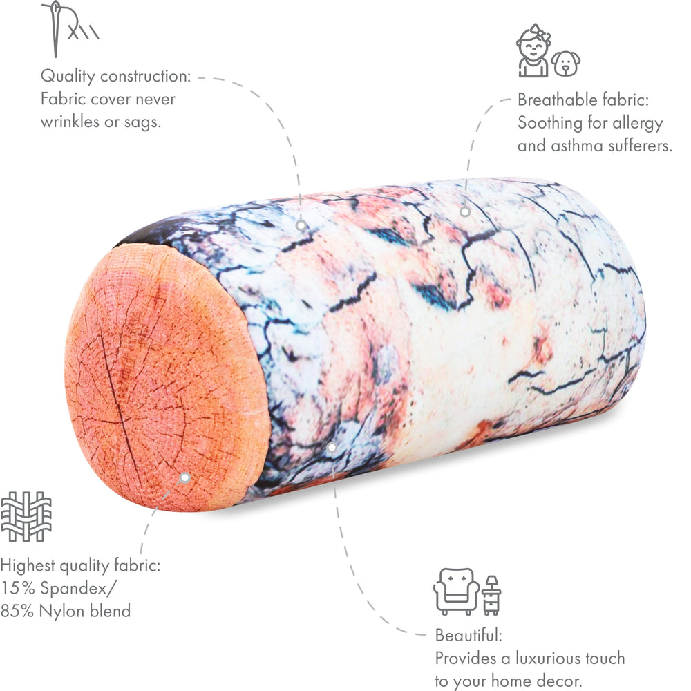 Log COVER ONLY for Body Pillow - Microbead Body Pillow Cover - Breathable Cooling Hypoallergenic Outer Fabric - Straight Body Side Sleepers Pillowcase