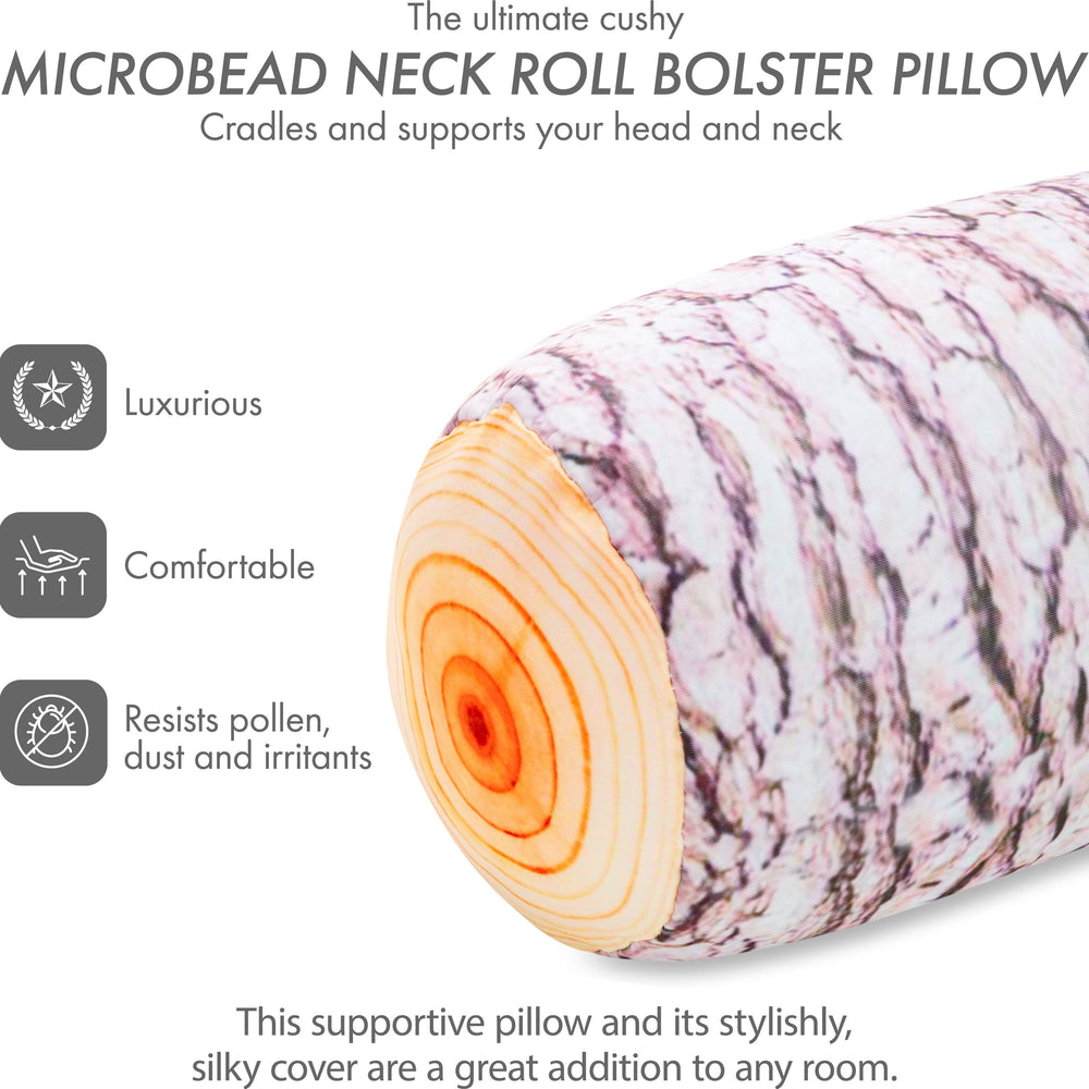 Log COVER ONLY for Body Pillow - Microbead Body Pillow Cover - Breathable Cooling Hypoallergenic Outer Fabric - Straight Body Side Sleepers Pillowcase