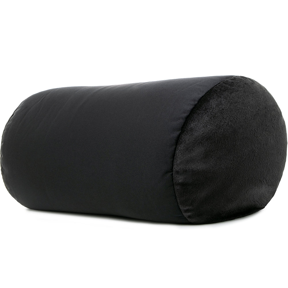 Microbead Bolster Neck Roll Pillow, Gently On Body, Head, Neck & Shoulders No Pain Rest, Relax Sleep - Silky Feel Prevent Wrinkles & Hair Breakage - Lightweight Cylinder, 14" x 8"