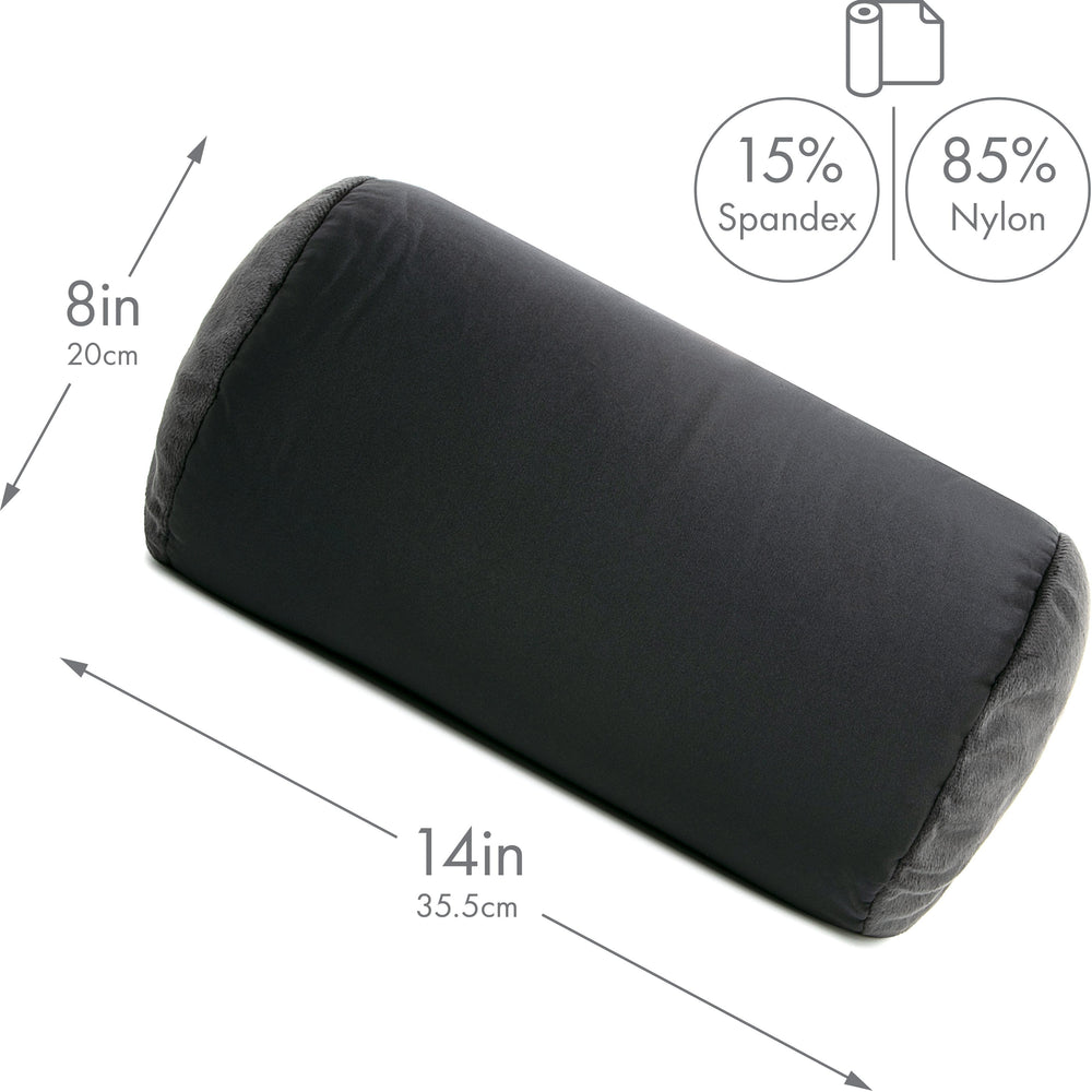 Microbead Bolster Neck Roll Pillow, Gently On Body, Head, Neck & Shoulders No Pain Rest, Relax Sleep - Silky Feel Prevent Wrinkles & Hair Breakage - Lightweight Cylinder, 14" x 8"