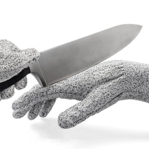 Kevlar No Cut Kitchen Gloves - Machine Washable - High Grade Polyethylene - Light Weight - Kitchen, Grey