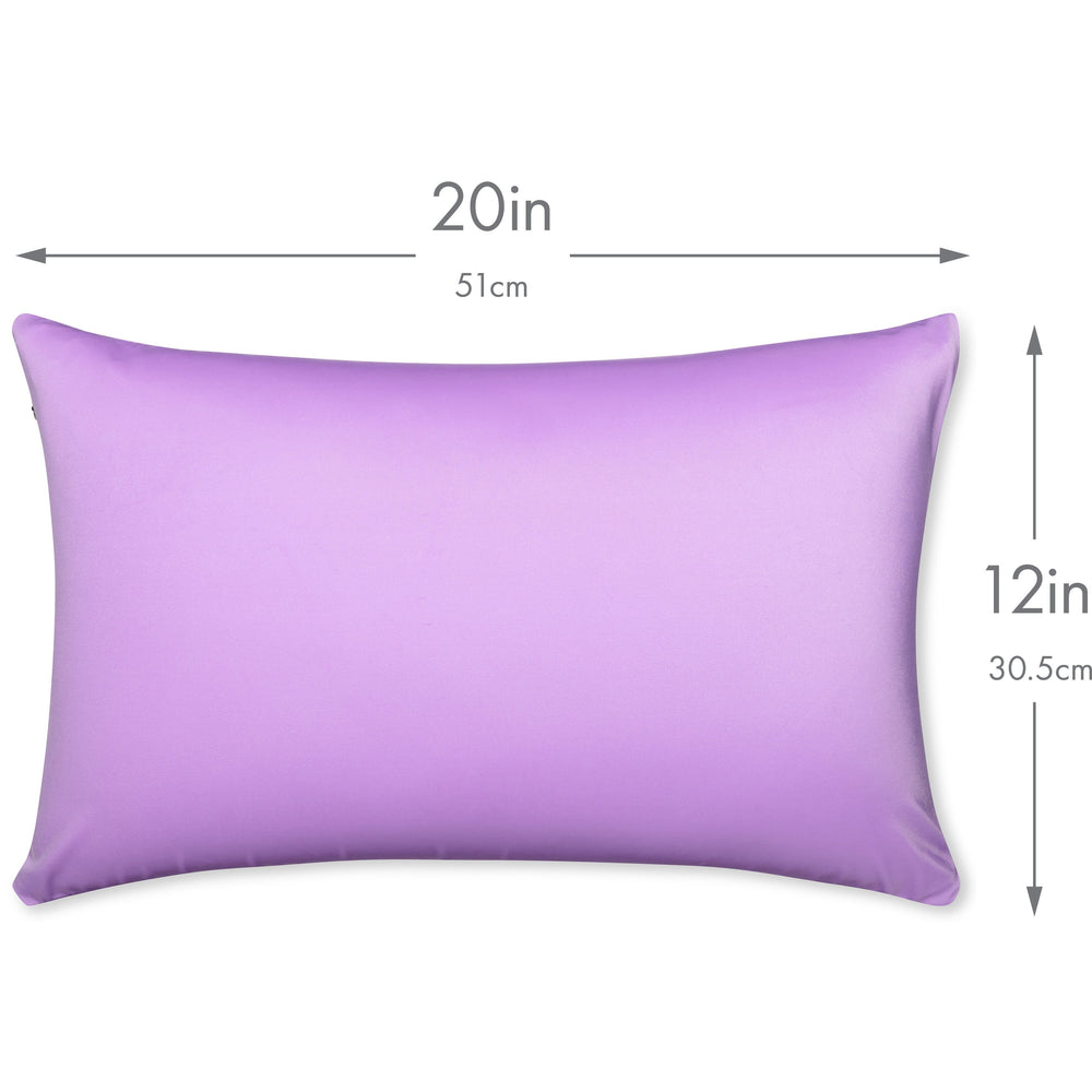 Throw Pillow – Purple: 1 PCS Luxurious Premium Microbead Pillow With 85/15 Nylon/Spandex Fabric. Forever Fluffy, Outstanding Beauty & Support. Silky, Soft & Beyond Comfortable