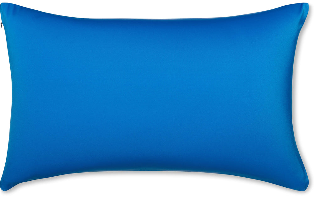 Throw Pillow – Yeal Blue: 1 PCS Luxurious Premium Microbead Pillow With 85/15 Nylon/Spandex Fabric. Forever Fluffy, Outstanding Beauty & Support. Silky, Soft & Beyond Comfortable