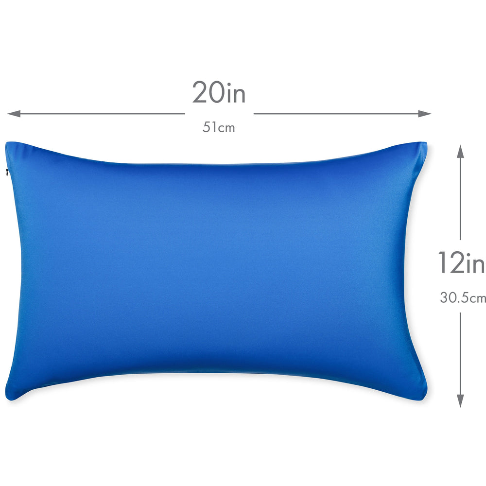 Throw Pillow – Yeal Blue: 1 PCS Luxurious Premium Microbead Pillow With 85/15 Nylon/Spandex Fabric. Forever Fluffy, Outstanding Beauty & Support. Silky, Soft & Beyond Comfortable
