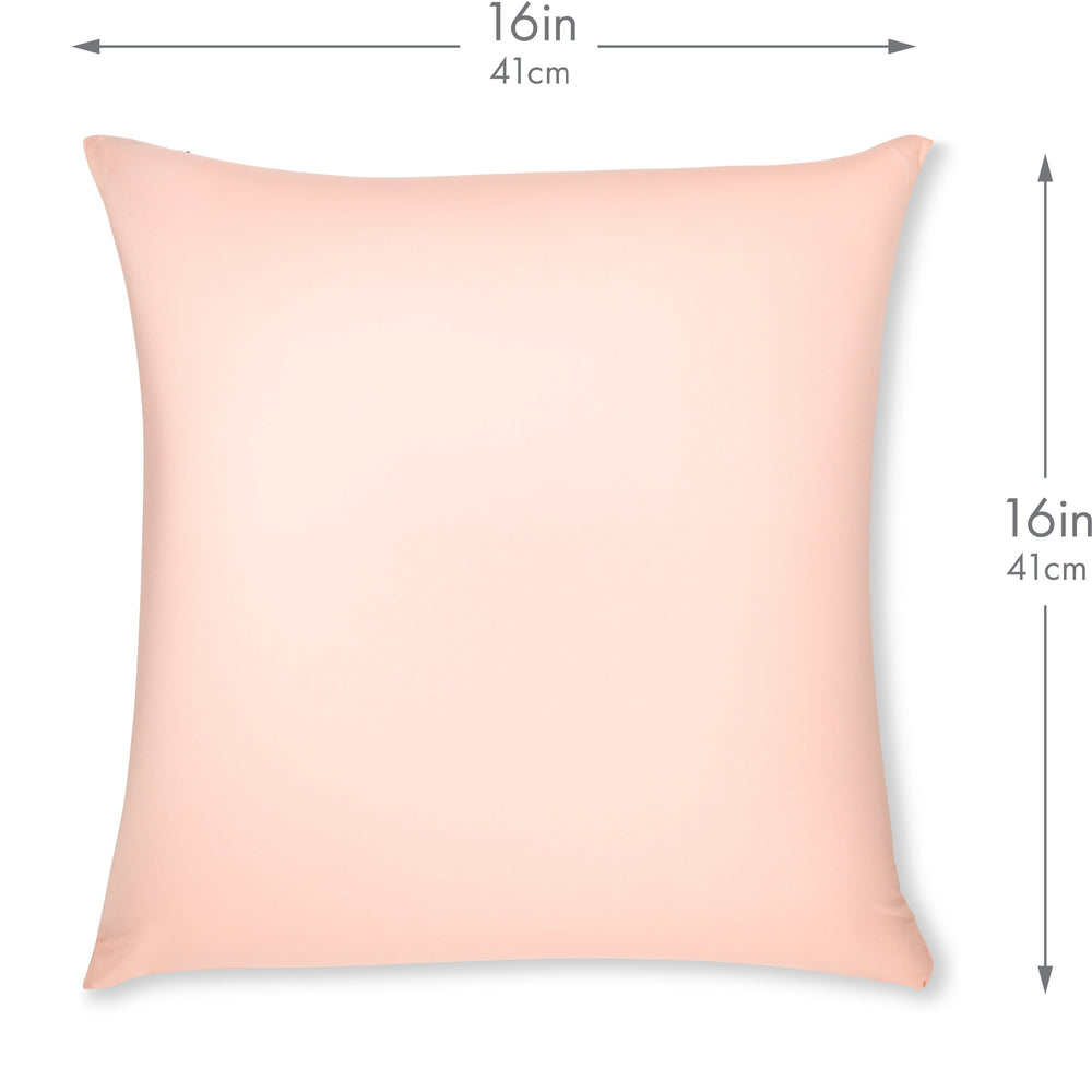 Throw Pillow – Cream Peach: 1 PCS Luxurious Premium Microbead Pillow With 85/15 Nylon/Spandex Fabric. Forever Fluffy, Outstanding Beauty & Support. Silky, Soft & Beyond Comfortable