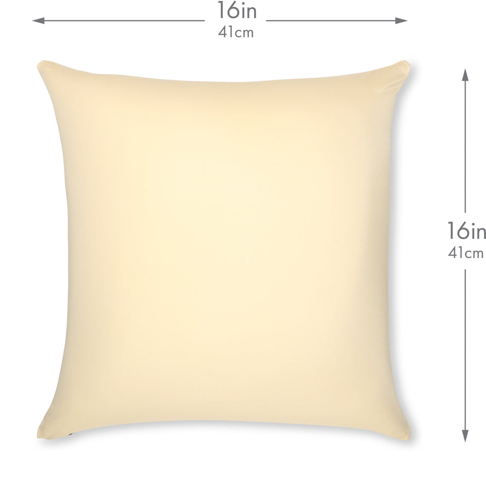 Throw Pillow – Off white- Creme: 1 PCS Luxurious Premium Microbead Pillow With 85/15 Nylon/Spandex Fabric. Forever Fluffy, Outstanding Beauty & Support. Silky, Soft & Beyond Comfortable