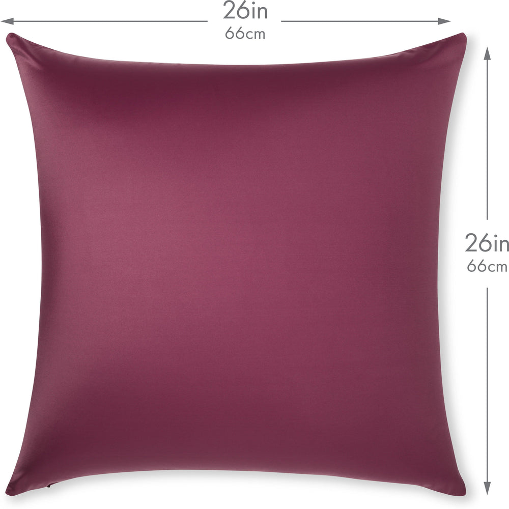 Throw Pillow – Burgundy - Merlot: 1 PCS Luxurious Premium Microbead Pillow With 85/15 Nylon/Spandex Fabric. Forever Fluffy, Outstanding Beauty & Support. Silky, Soft & Beyond Comfortable