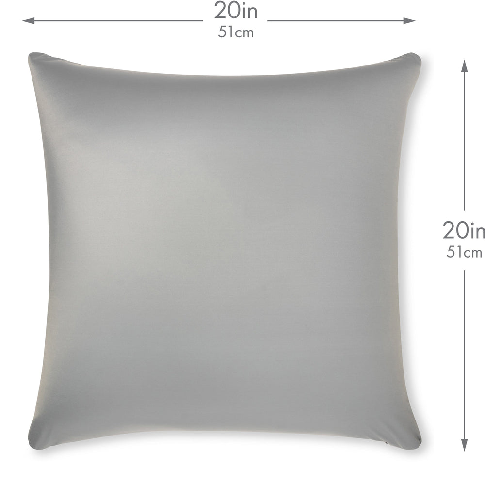 Throw Pillow – Light Grey: 1 PCS Luxurious Premium Microbead Pillow With 85/15 Nylon/Spandex Fabric. Forever Fluffy, Outstanding Beauty & Support. Silky, Soft & Beyond Comfortable