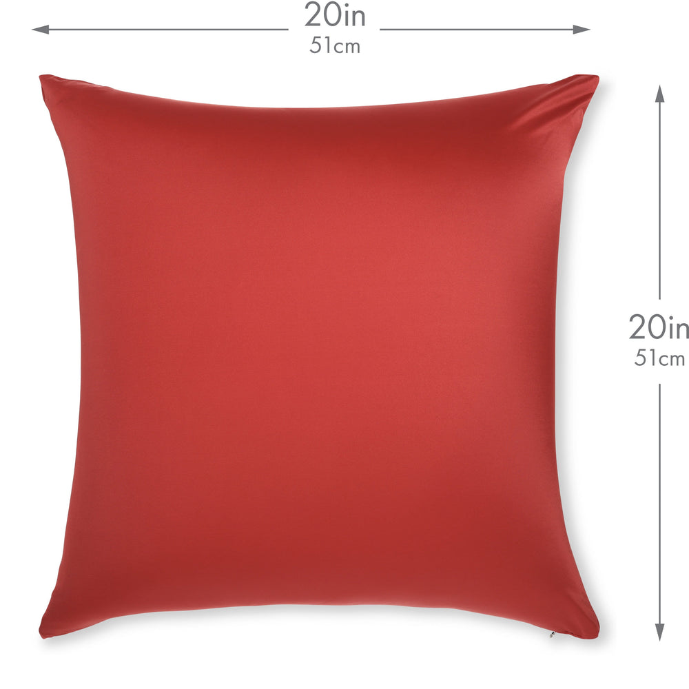 Throw Pillow – Maroon: 1 PCS Luxurious Premium Microbead Pillow With 85/15 Nylon/Spandex Fabric. Forever Fluffy, Outstanding Beauty & Support. Silky, Soft & Beyond Comfortable