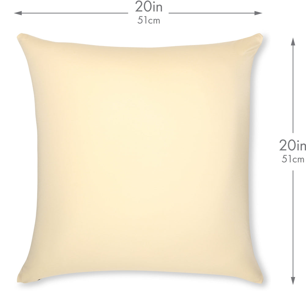 Throw Pillow – Off white- Creme: 1 PCS Luxurious Premium Microbead Pillow With 85/15 Nylon/Spandex Fabric. Forever Fluffy, Outstanding Beauty & Support. Silky, Soft & Beyond Comfortable