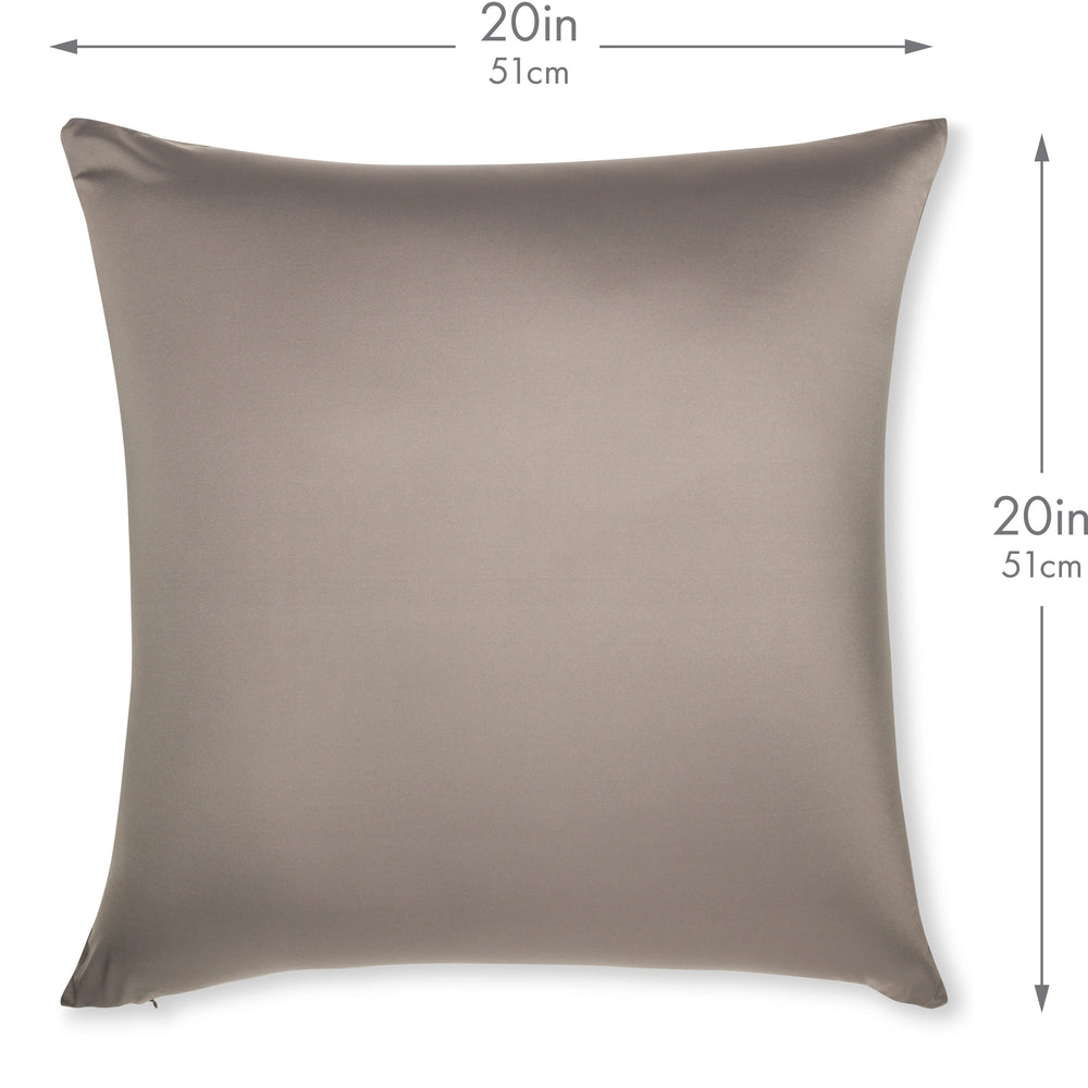 Throw Pillow – Stone Grey: 1 PCS Luxurious Premium Microbead Pillow With 85/15 Nylon/Spandex Fabric. Forever Fluffy, Outstanding Beauty & Support. Silky, Soft & Beyond Comfortable