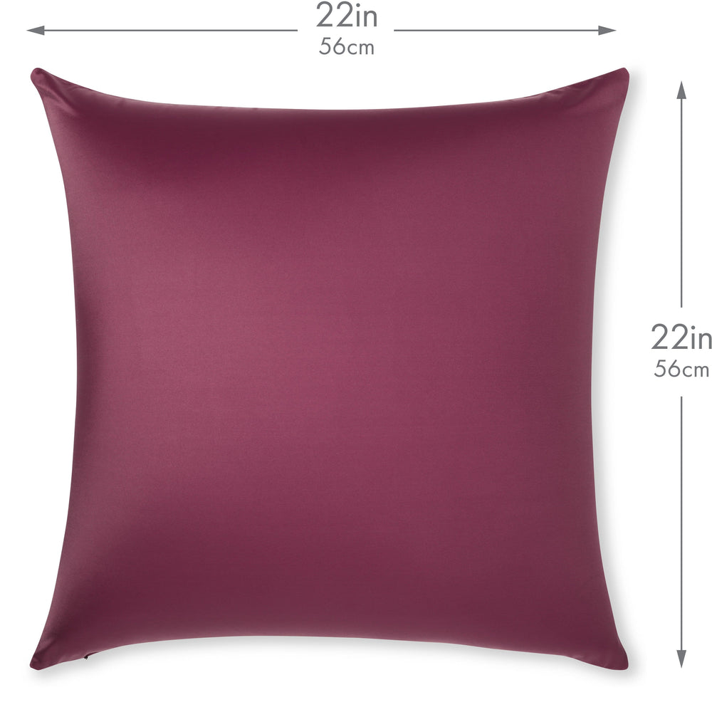 Throw Pillow – Burgundy - Merlot: 1 PCS Luxurious Premium Microbead Pillow With 85/15 Nylon/Spandex Fabric. Forever Fluffy, Outstanding Beauty & Support. Silky, Soft & Beyond Comfortable