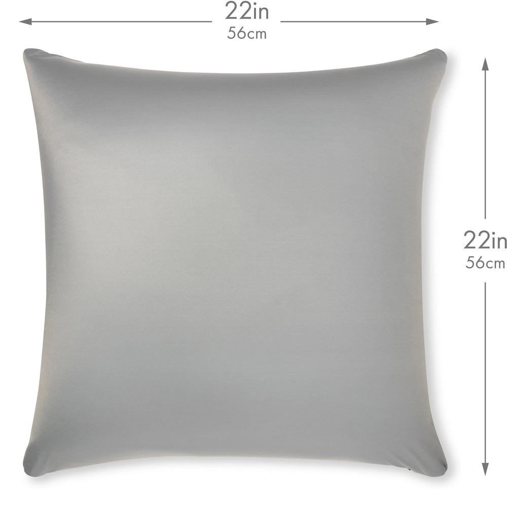 Throw Pillow – Light Grey: 1 PCS Luxurious Premium Microbead Pillow With 85/15 Nylon/Spandex Fabric. Forever Fluffy, Outstanding Beauty & Support. Silky, Soft & Beyond Comfortable