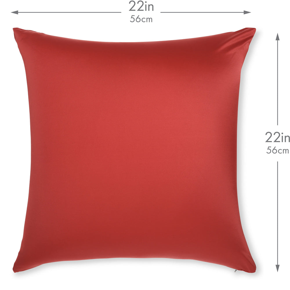 Throw Pillow – Maroon: 1 PCS Luxurious Premium Microbead Pillow With 85/15 Nylon/Spandex Fabric. Forever Fluffy, Outstanding Beauty & Support. Silky, Soft & Beyond Comfortable