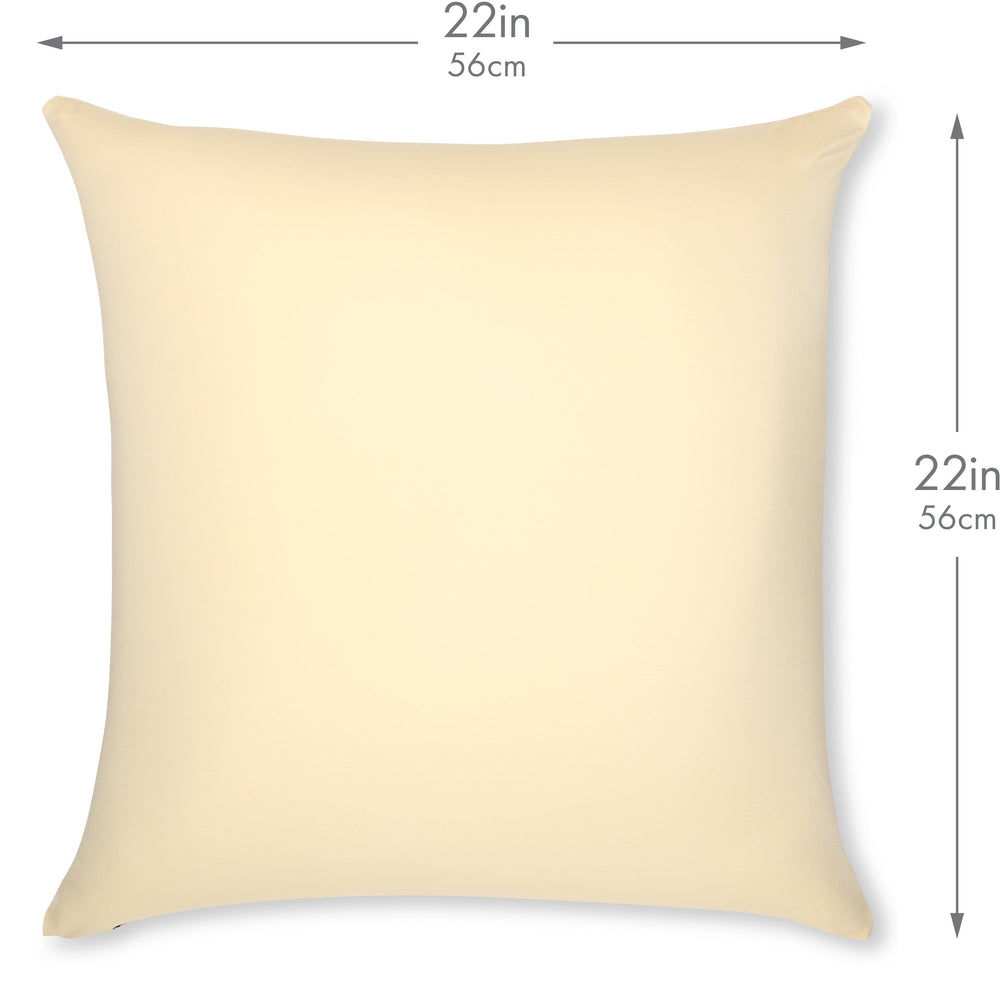 Throw Pillow – Off white- Creme: 1 PCS Luxurious Premium Microbead Pillow With 85/15 Nylon/Spandex Fabric. Forever Fluffy, Outstanding Beauty & Support. Silky, Soft & Beyond Comfortable