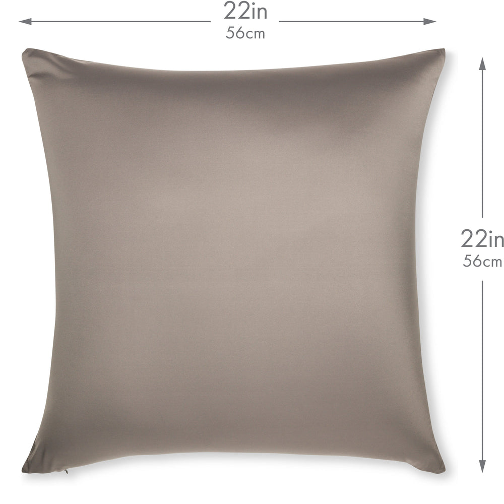 Throw Pillow – Stone Grey: 1 PCS Luxurious Premium Microbead Pillow With 85/15 Nylon/Spandex Fabric. Forever Fluffy, Outstanding Beauty & Support. Silky, Soft & Beyond Comfortable