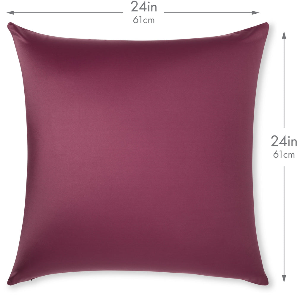 Throw Pillow – Burgundy - Merlot: 1 PCS Luxurious Premium Microbead Pillow With 85/15 Nylon/Spandex Fabric. Forever Fluffy, Outstanding Beauty & Support. Silky, Soft & Beyond Comfortable