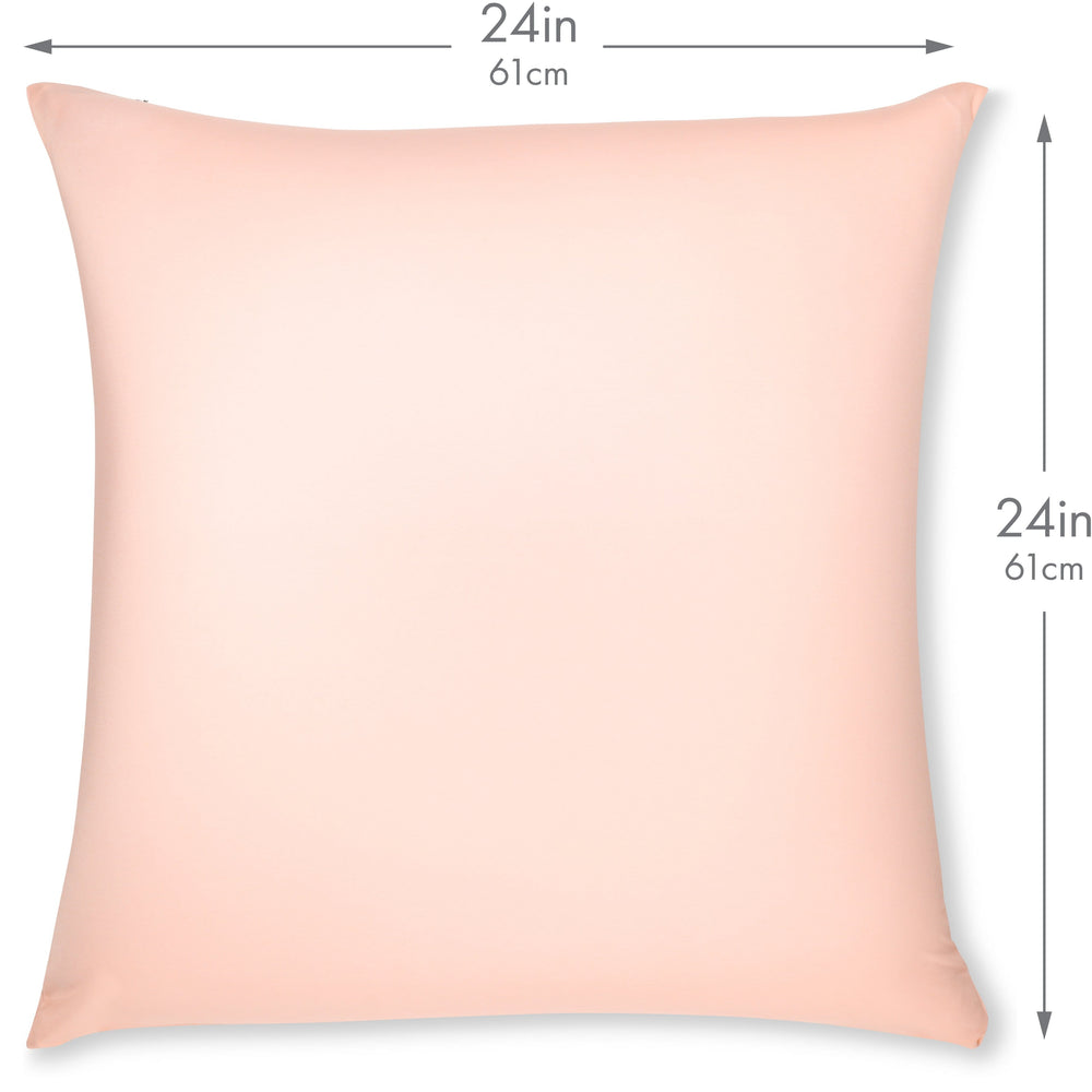 Throw Pillow – Cream Peach: 1 PCS Luxurious Premium Microbead Pillow With 85/15 Nylon/Spandex Fabric. Forever Fluffy, Outstanding Beauty & Support. Silky, Soft & Beyond Comfortable