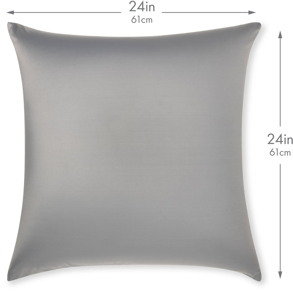 Throw Pillow – Dark Grey: 1 PCS Luxurious Premium Microbead Pillow With 85/15 Nylon/Spandex Fabric. Forever Fluffy, Outstanding Beauty & Support. Silky, Soft & Beyond Comfortable