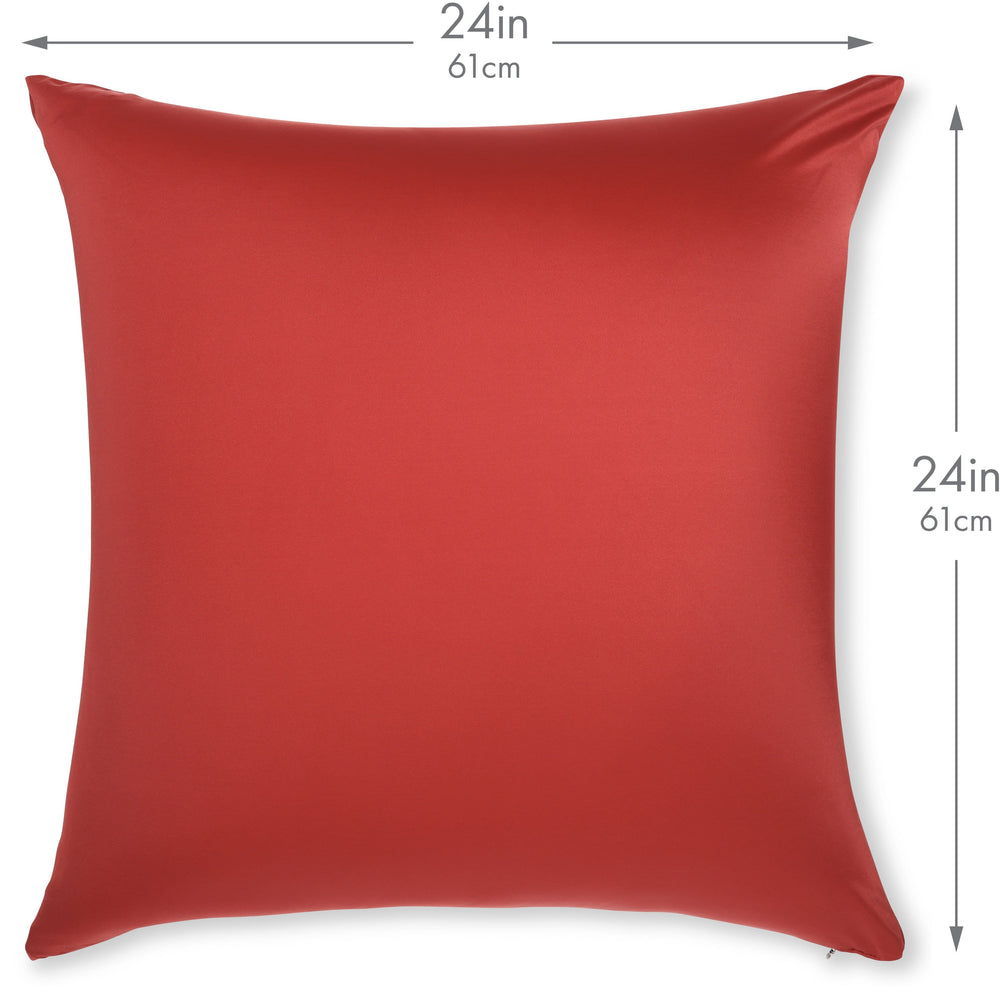 Throw Pillow – Maroon: 1 PCS Luxurious Premium Microbead Pillow With 85/15 Nylon/Spandex Fabric. Forever Fluffy, Outstanding Beauty & Support. Silky, Soft & Beyond Comfortable