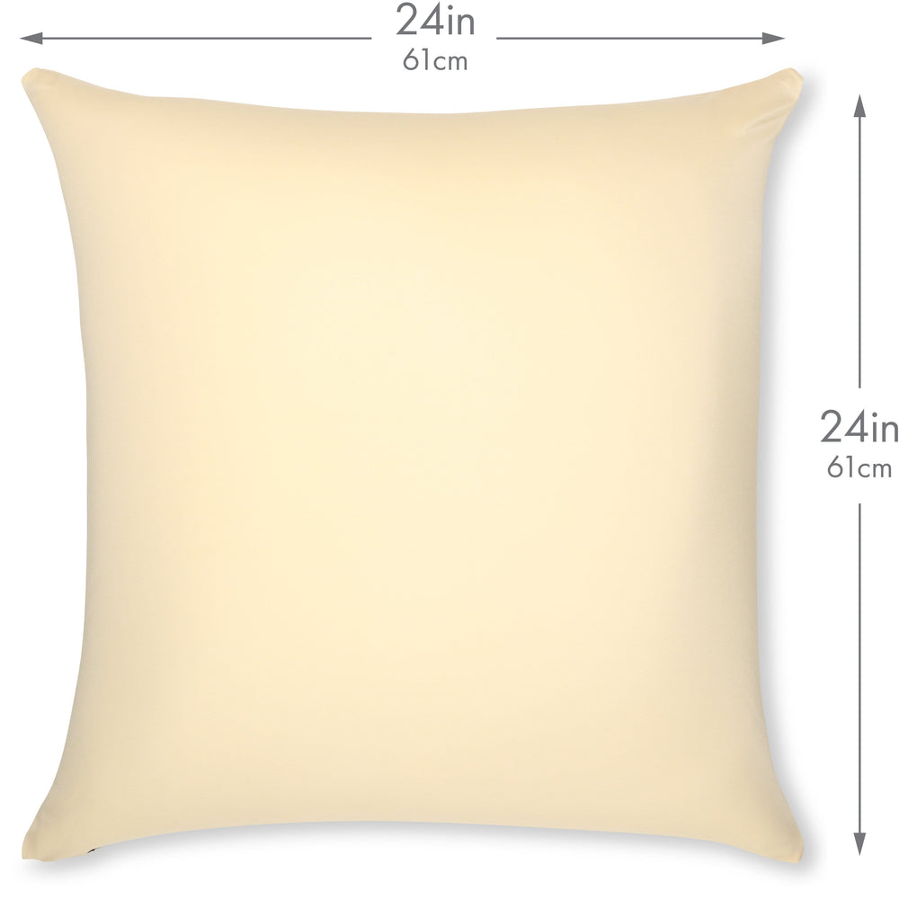 Throw Pillow – Off white- Creme: 1 PCS Luxurious Premium Microbead Pillow With 85/15 Nylon/Spandex Fabric. Forever Fluffy, Outstanding Beauty & Support. Silky, Soft & Beyond Comfortable