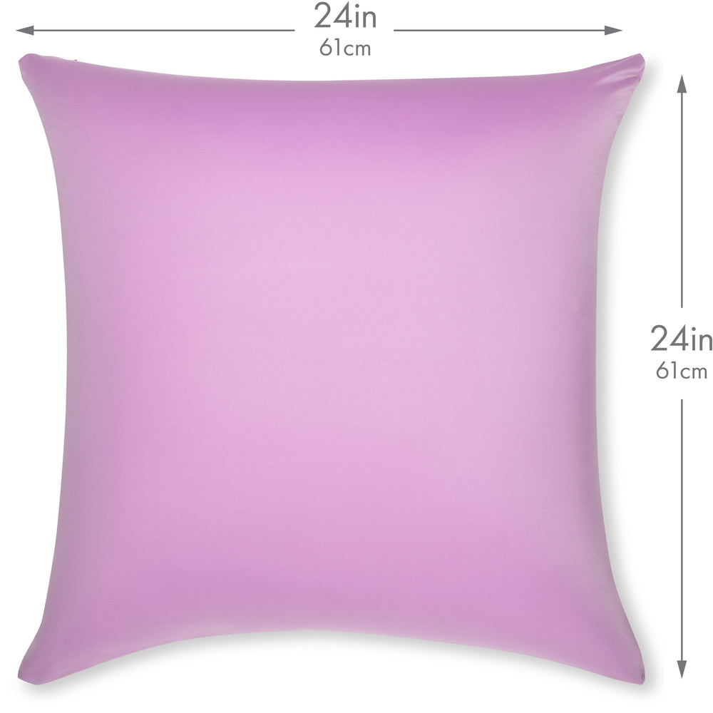 Throw Pillow – Purple: 1 PCS Luxurious Premium Microbead Pillow With 85/15 Nylon/Spandex Fabric. Forever Fluffy, Outstanding Beauty & Support. Silky, Soft & Beyond Comfortable