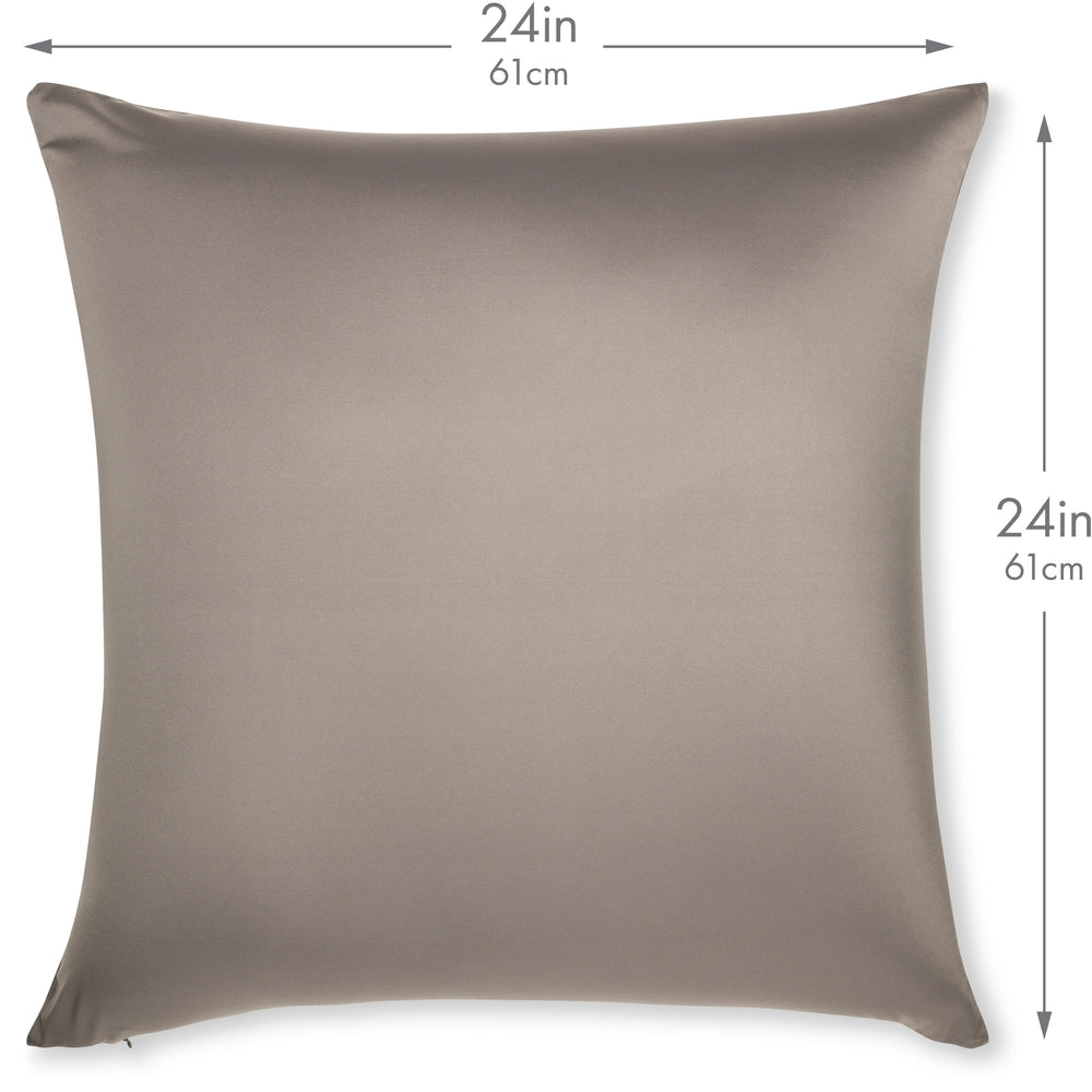 Throw Pillow – Stone Grey: 1 PCS Luxurious Premium Microbead Pillow With 85/15 Nylon/Spandex Fabric. Forever Fluffy, Outstanding Beauty & Support. Silky, Soft & Beyond Comfortable