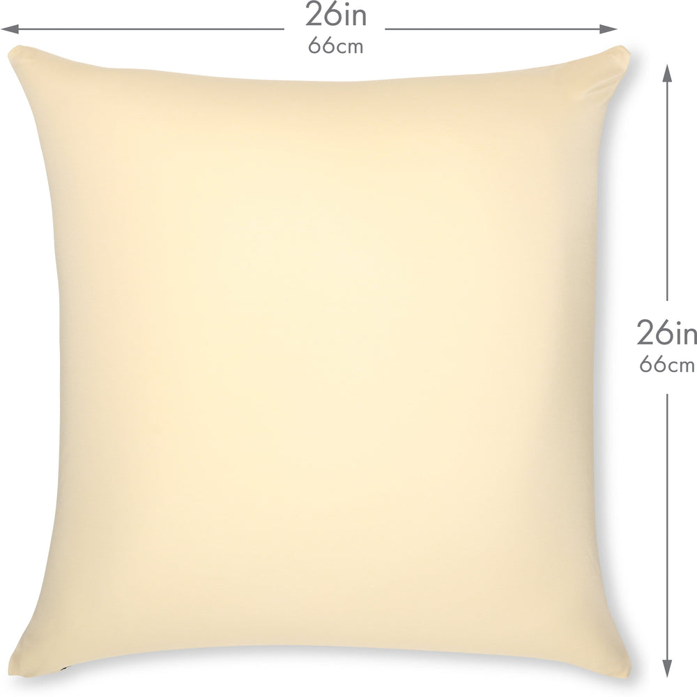 Throw Pillow – Off white- Creme: 1 PCS Luxurious Premium Microbead Pillow With 85/15 Nylon/Spandex Fabric. Forever Fluffy, Outstanding Beauty & Support. Silky, Soft & Beyond Comfortable