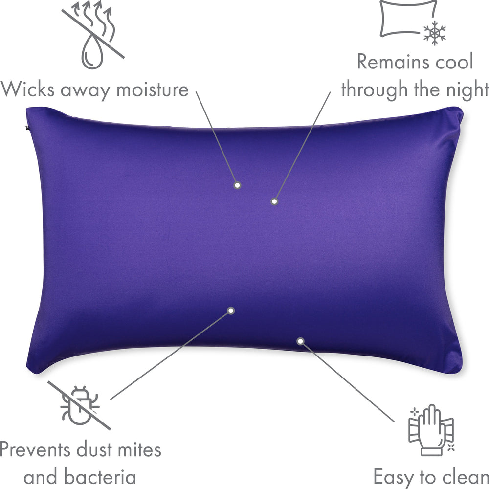 Throw Pillow – Dark Lavendar: 1 PCS Luxurious Premium Microbead Pillow With 85/15 Nylon/Spandex Fabric. Forever Fluffy, Outstanding Beauty & Support. Silky, Soft & Beyond Comfortable