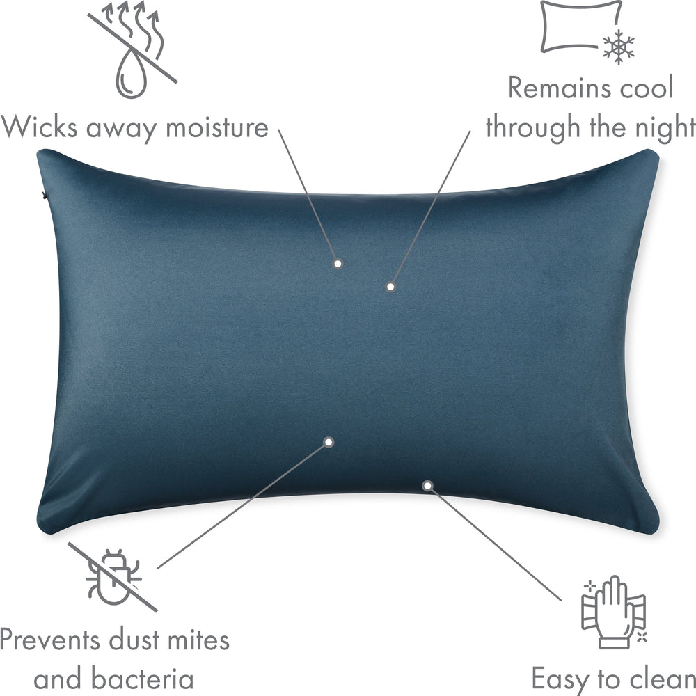 Throw Pillow – Dark Slate Grey: 1 PCS Luxurious Premium Microbead Pillow With 85/15 Nylon/Spandex Fabric. Forever Fluffy, Outstanding Beauty & Support. Silky, Soft & Beyond Comfortable