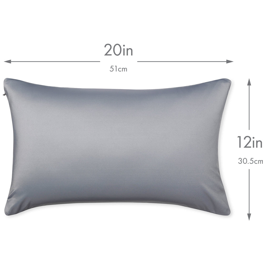 Throw Pillow – Dark Grey: 1 PCS Luxurious Premium Microbead Pillow With 85/15 Nylon/Spandex Fabric. Forever Fluffy, Outstanding Beauty & Support. Silky, Soft & Beyond Comfortable