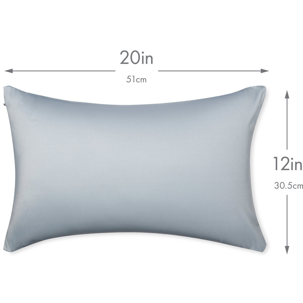 Throw Pillow – Light Grey: 1 PCS Luxurious Premium Microbead Pillow With 85/15 Nylon/Spandex Fabric. Forever Fluffy, Outstanding Beauty & Support. Silky, Soft & Beyond Comfortable