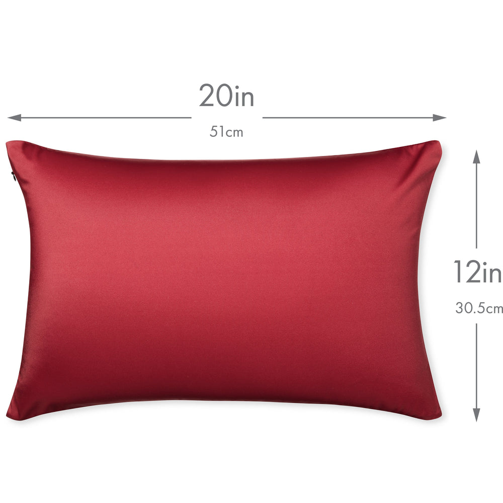 Throw Pillow – Maroon: 1 PCS Luxurious Premium Microbead Pillow With 85/15 Nylon/Spandex Fabric. Forever Fluffy, Outstanding Beauty & Support. Silky, Soft & Beyond Comfortable